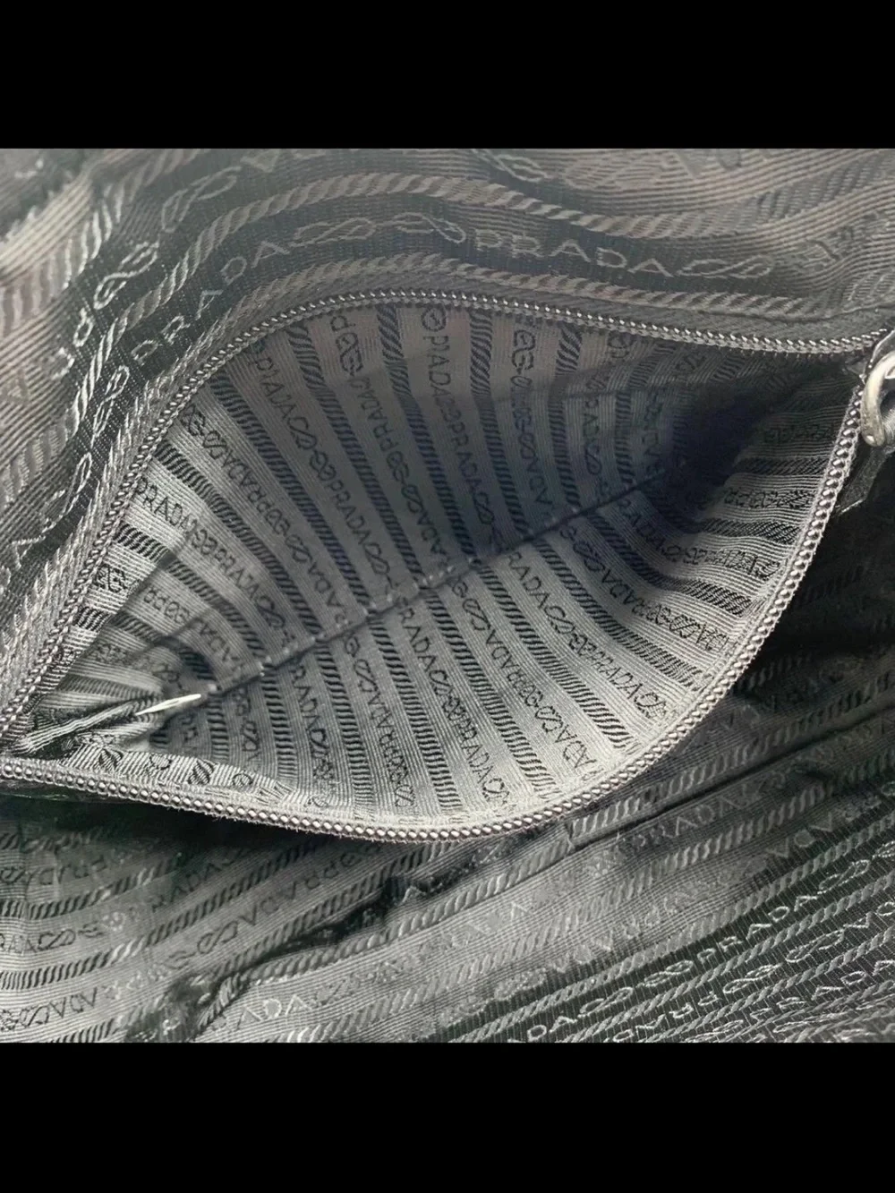 Prada Black Nylon Messenger Bag with Triangle Logo